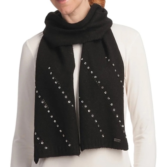 Betmar Accessories - Betmar Madison Luxe Warm Winter Knit Scarf Black With Sequins - NWT